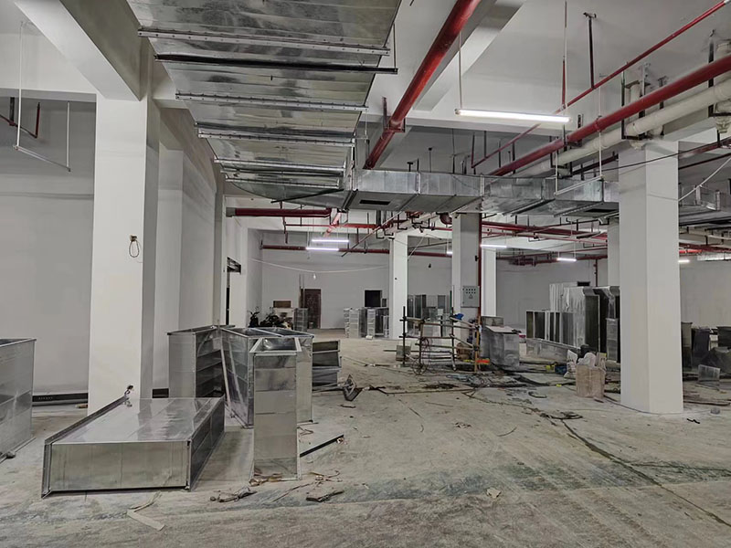 通风工程工地现场安装